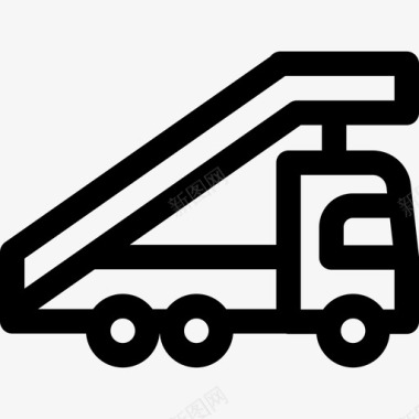 楼梯卡车车辆和运输14直线图标图标