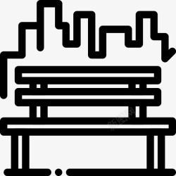车场环境长凳环境花园图标高清图片