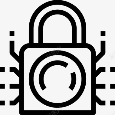 安全数字货币区块链加密货币图标图标