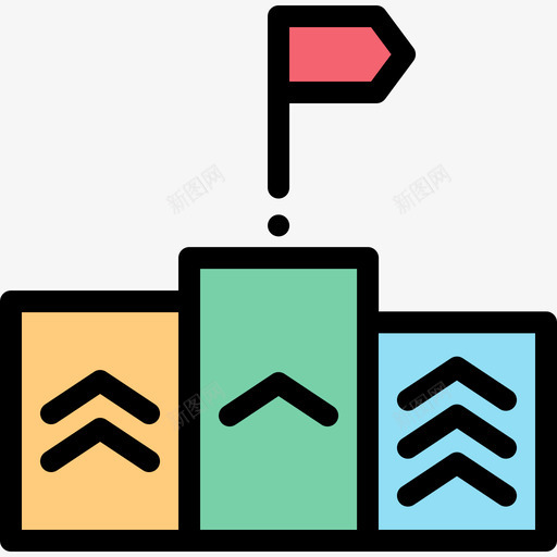领奖台成功56线性颜色图标svg_新图网 https://ixintu.com 成功 线性 领奖台 颜色
