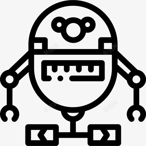机器人未来科技11线性图标svg_新图网 https://ixintu.com 未来 机器人 科技 线性