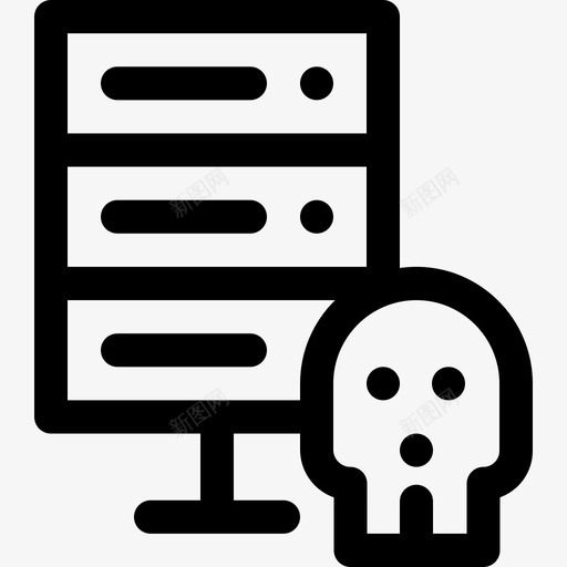 服务器网络犯罪线性图标svg_新图网 https://ixintu.com 服务器 犯罪 线性 网络