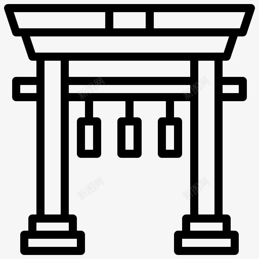 都灵门亚洲日本图标svg_新图网 https://ixintu.com 亚洲 地标 日本 纪念碑 考古 轮廓 都灵