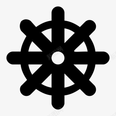 船舵船用设备船轮图标图标