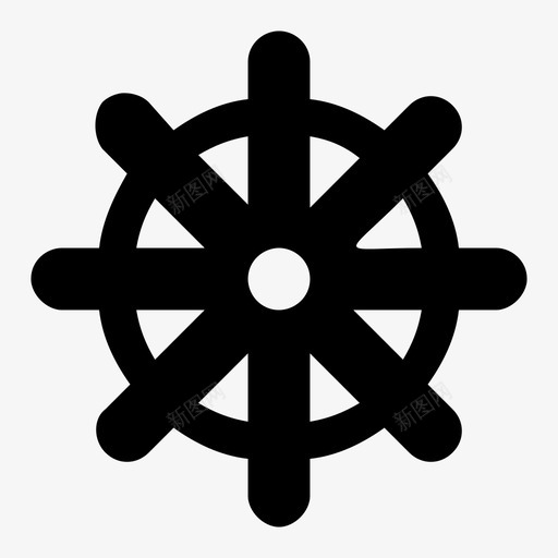船舵船用设备船轮图标svg_新图网 https://ixintu.com UI 响应 工具 用户界面 航海 舵轮 船用 船舵 船轮 设备