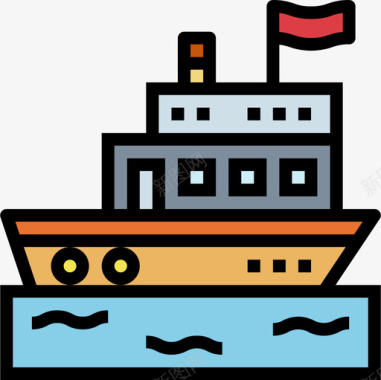 船运输153线颜色图标图标