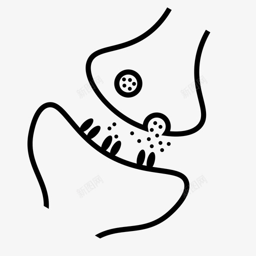 突触生物学生物技术图标svg_新图网 https://ixintu.com 大脑 生物学 生物技术 神经元 神经科学 突触