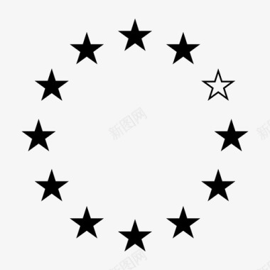 欧盟脱欧欧洲图标图标