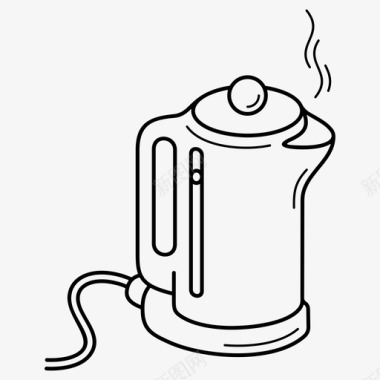 电水壶厨房茶图标图标