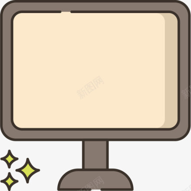 电脑家用电器2线颜色图标图标
