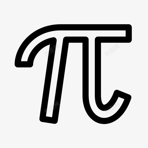 圆周率直径公式图标svg_新图网 https://ixintu.com 公式 圆周率 数学 直径 科学