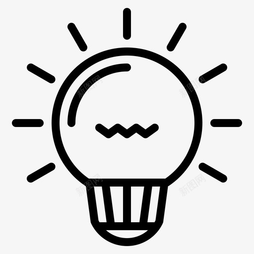 电灯泡热创意图标svg_新图网 https://ixintu.com 创意 照明 电灯泡