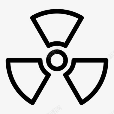 辐射小心危险图标图标