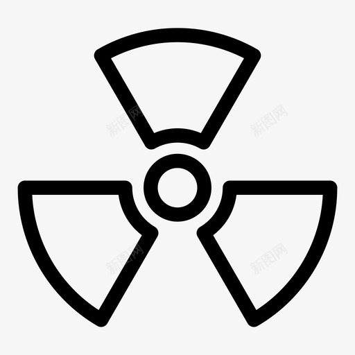 辐射小心危险图标svg_新图网 https://ixintu.com 危险 小心 放射性 科学 辐射