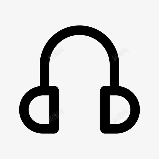 音乐客户服务耳机图标svg_新图网 https://ixintu.com 客户服务 支持 耳机 音乐