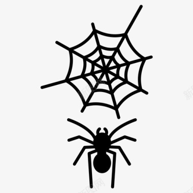 蜘蛛网万圣节恐怖图标图标