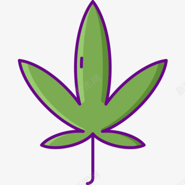 大麻大麻4线状颜色图标图标