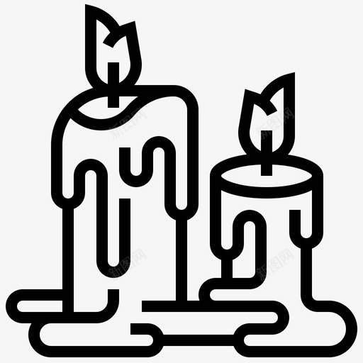 蜡烛万圣节203直线型图标svg_新图网 https://ixintu.com 万圣节 直线 线型 蜡烛