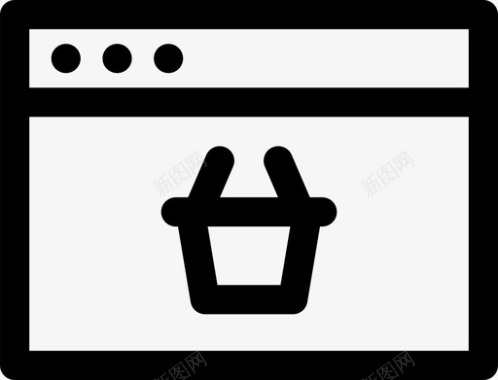 浏览器购物篮电脑图标图标