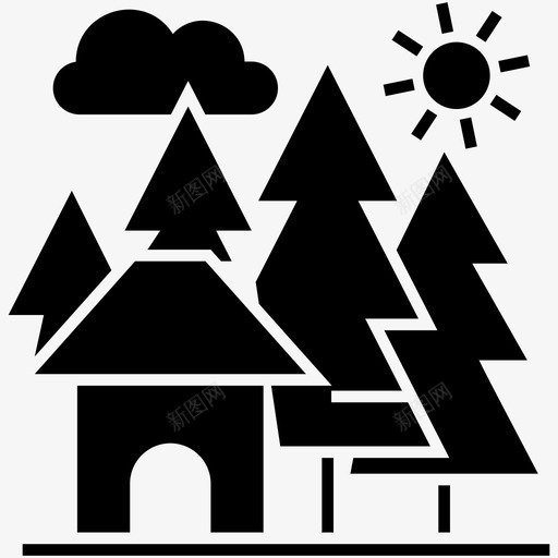 森林丛林公园图标svg_新图网 https://ixintu.com 丛林 公园 图标 字形 旅游 林地 森林 野生动物