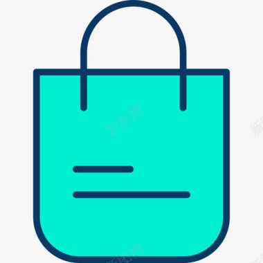 购物袋商务356直系颜色图标图标