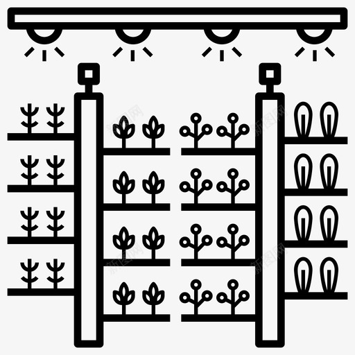 垂直农业未来花园图标svg_新图网 https://ixintu.com 农业 垂直 室内 未来 花园
