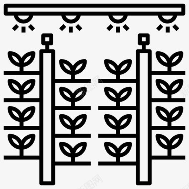 垂直农场农业未来图标图标