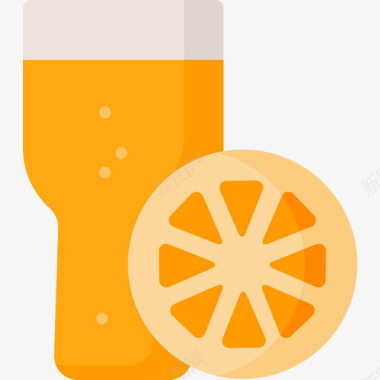 橙色啤酒35淡味图标图标