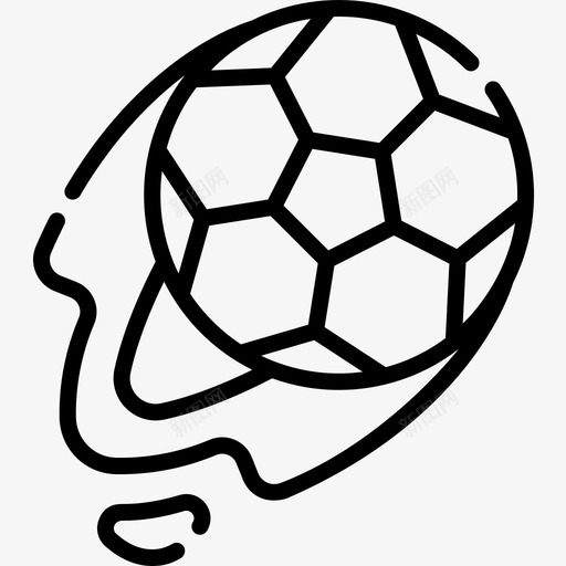 足球足球48直线型图标svg_新图网 https://ixintu.com 直线 线型 足球
