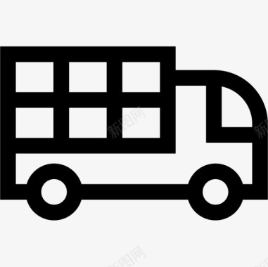 货运卡车95交货直线式图标图标