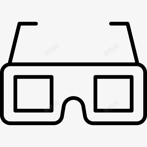 3d眼镜电影院66轮廓图标svg_新图网 https://ixintu.com 3d 电影院 眼镜 轮廓