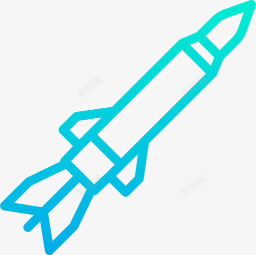 火箭武器7梯度图标svg_新图网 https://ixintu.com 梯度 武器 火箭