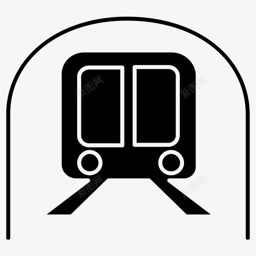火车运输隧道图标svg_新图网 https://ixintu.com 火车 运输 隧道