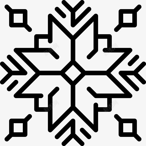 雪花圣诞节冬季图标svg_新图网 https://ixintu.com 64x64 冬季 圣诞节 雪花