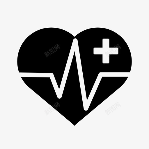 心脏健康加心跳力量图标svg_新图网 https://ixintu.com 健康 力量 心脏 心跳