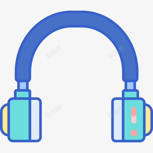 耳机音乐105线性颜色图标svg_新图网 https://ixintu.com 线性 耳机 音乐 颜色