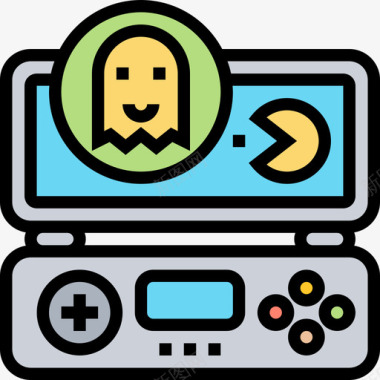 控制台视频游戏13线性颜色图标图标