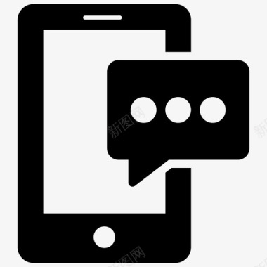 手机短信聊天机器人移动通讯图标图标