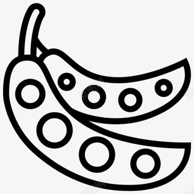 豌豆素食主义者25直系图标图标