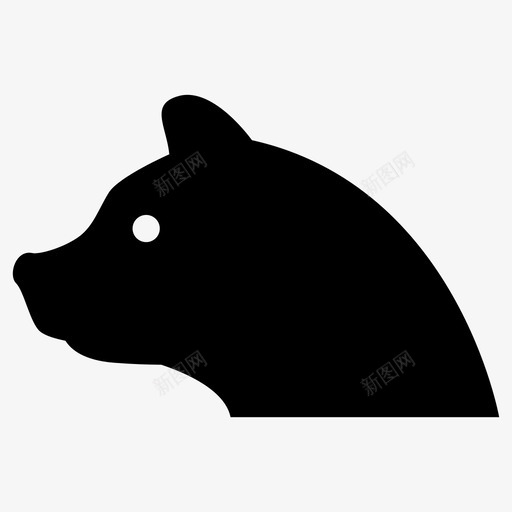 熊动物黑熊图标svg_新图网 https://ixintu.com 动物 动物园 熊动物 野生动物 黑熊