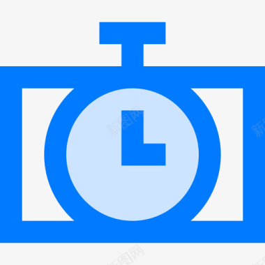 计时器国际象棋7蓝色图标图标
