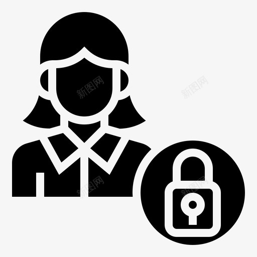 隐私个人信息锁图标svg_新图网 https://ixintu.com 个人 位置 信息 安全 市场 标志 标志符 符号 联机 隐私