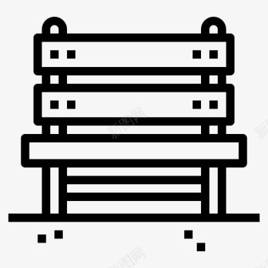 长凳舒适座椅图标图标
