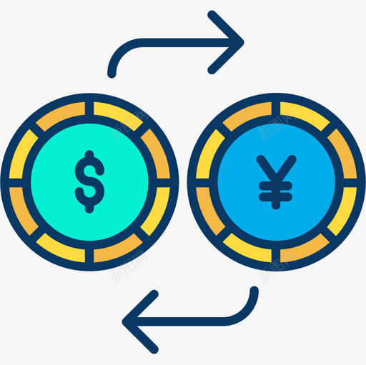 交易所金融117线性颜色图标svg_新图网 https://ixintu.com 交易所 线性 金融 颜色