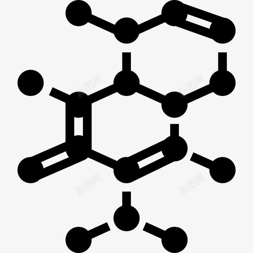 分子科学104填充图标svg_新图网 https://ixintu.com 分子 填充 科学