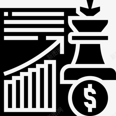战略财务战略11字形图标图标