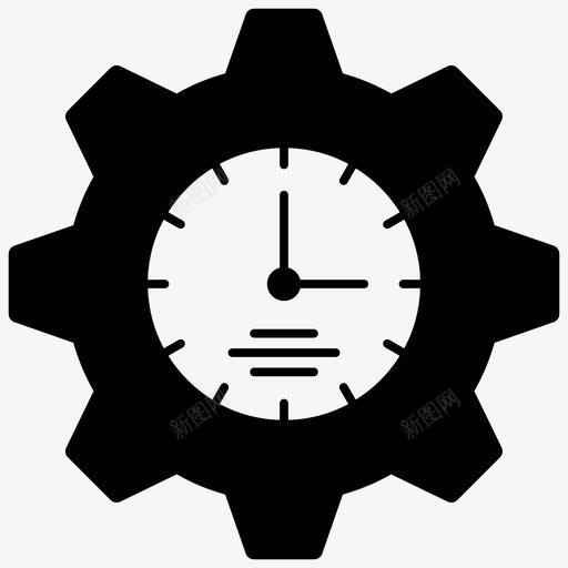 齿轮时钟数据管理数据可视化图标svg_新图网 https://ixintu.com 优化 分析 可视化 报告 搜索引擎 数据 数据管理 时钟 时间 设置 齿轮