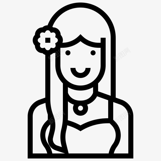 夏威夷女孩化身女人图标svg_新图网 https://ixintu.com 化身 夏威夷 女人 女孩 符号