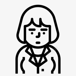 女角色女商人化身角色图标高清图片