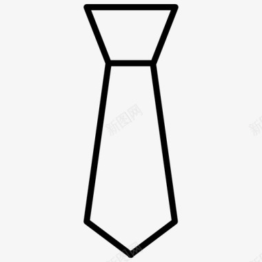 领带时尚服装薄图标图标
